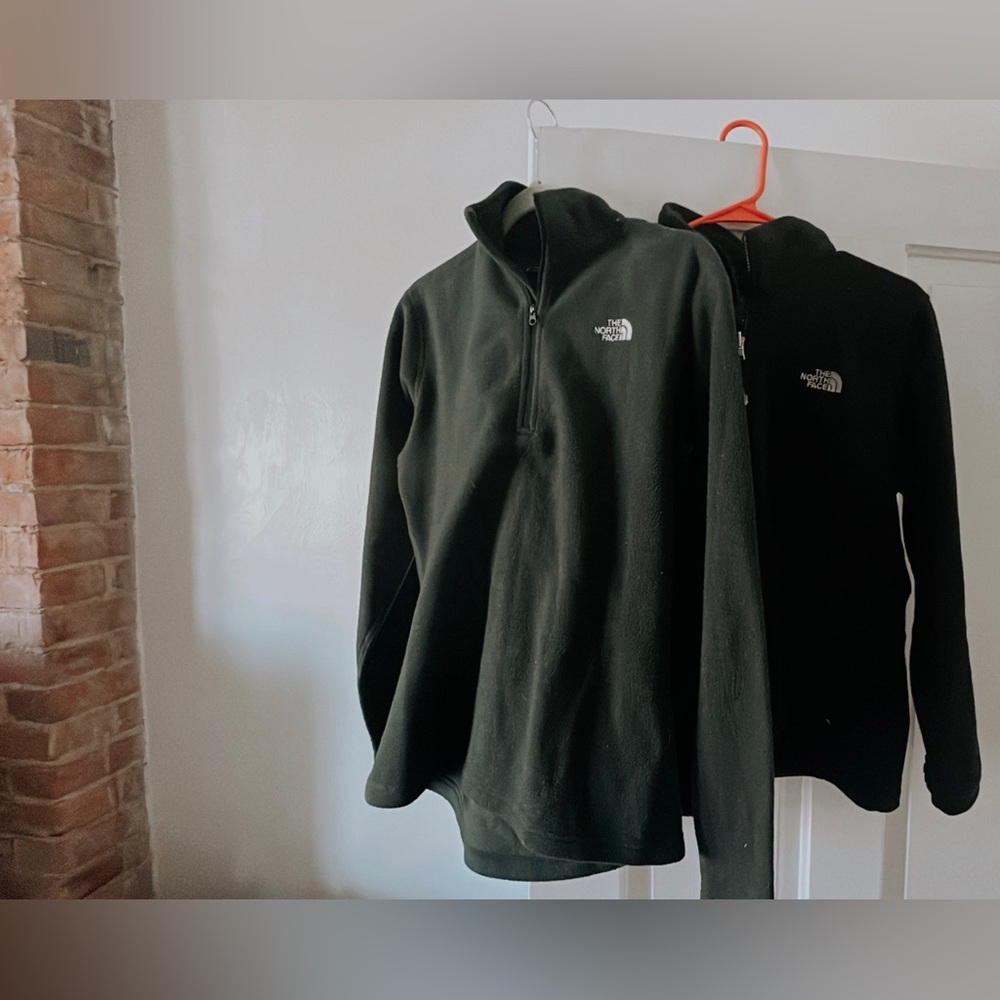 2 North Face 1/2 Zip Pullover & Fleece Full Zip Jacket